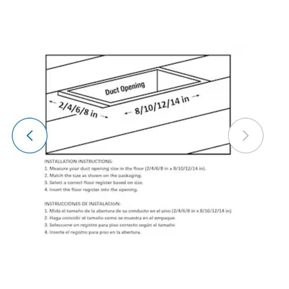 allen + roth 4-in x 10-in Maximum Airflow Steel Satin Nickel Floor Register - Picture 7 of 7